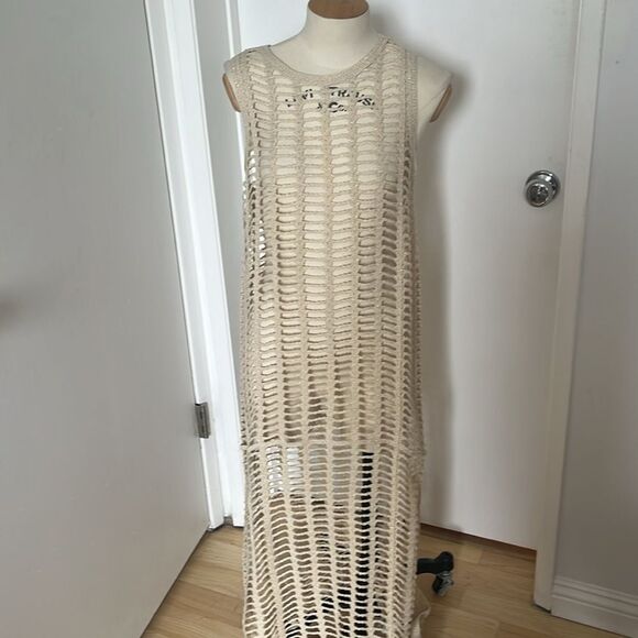 Zara Beige Crochet Swim Coverup - Picture 4 of 4